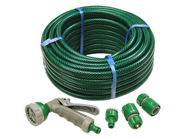 Faithfull PVC Garden Hose with Fittings & Spray Gun
