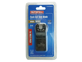 Faithfull Bi-Metal Flush Cut Wood/Bi-Metal Blade