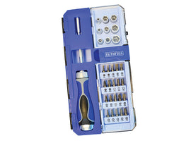 Faithfull Ratchet Screwdriver & Socket Set, 33 Piece