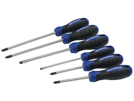 Faithfull Boxed Soft Grip Screwdriver Set, 6 Piece
