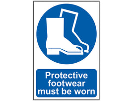 Scan Protective Footwear Must Be Worn - PVC Sign 200 x 300mm