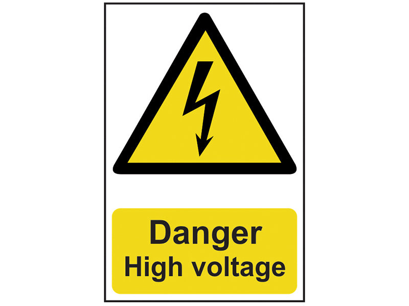 Scan Danger High Voltage - PVC Sign 200 x 300mm