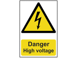 Scan Danger High Voltage - PVC Sign 200 x 300mm