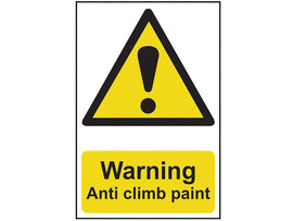 Scan Warning Anti Climb Paint - PVC Sign 200 x 300mm