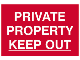 Scan Private Property Keep Out - PVC Sign 300 x 200mm