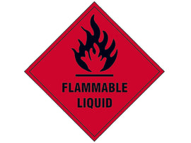Scan Flammable Liquid - Self Adhesive Vinyl Sign 100 x 100mm