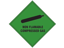 Scan Non Flammable Compressed Gas - Self Adhesive Vinyl Sign 100 x 100mm