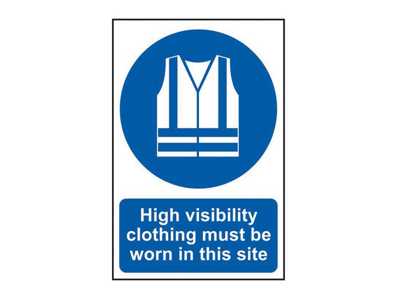 Scan High Visibility Jackets Must Be Worn In This Site - PVC Sign 200 x 300mm