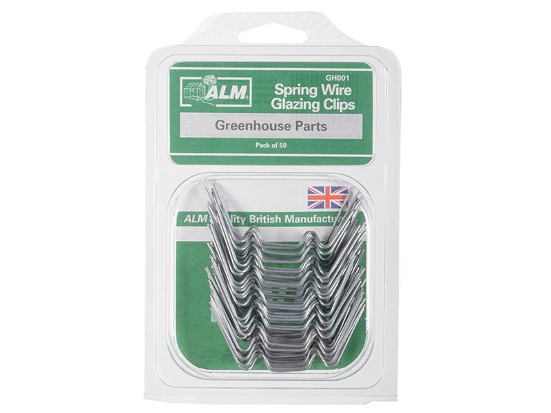 ALM Manufacturing GH001 W Glazing Clips Pack of 50