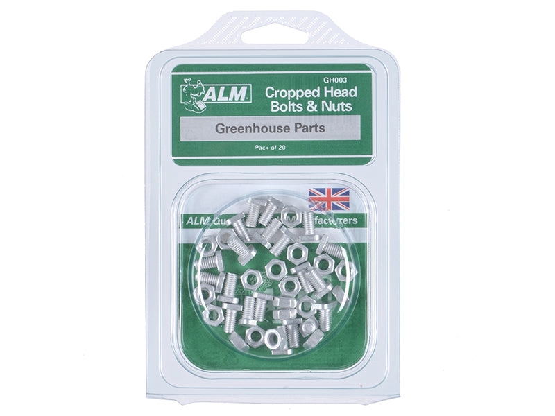 ALM Manufacturing GH003 Cropped Glaze Bolts & Nuts Pack of 20