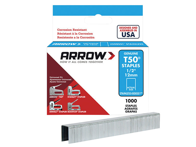 Arrow T50 Stainless Steel Staples