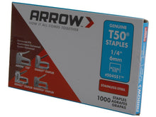 Load image into Gallery viewer, Arrow T50 Stainless Steel Staples