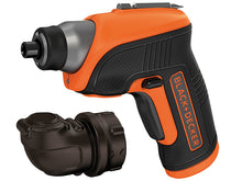 Load image into Gallery viewer, BLACK + DECKER CS3652LC Cordless Screwdriver &amp; Right Angle Attachment 3.6V Li-ion