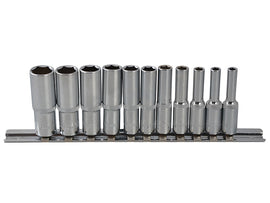 BlueSpot Tools 1/4in Drive Deep Socket Set, 11 Piece