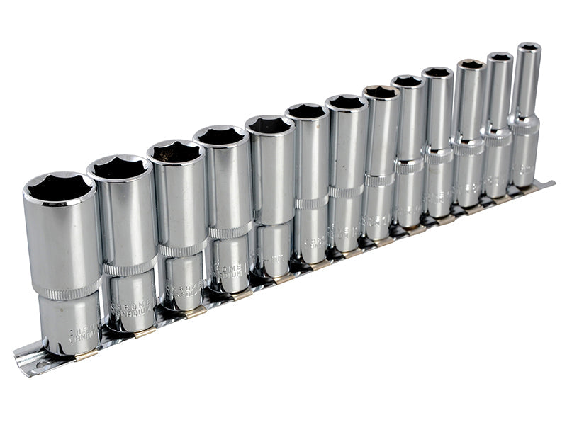 BlueSpot Tools 3/8in Drive Deep Socket Set, 13 Piece