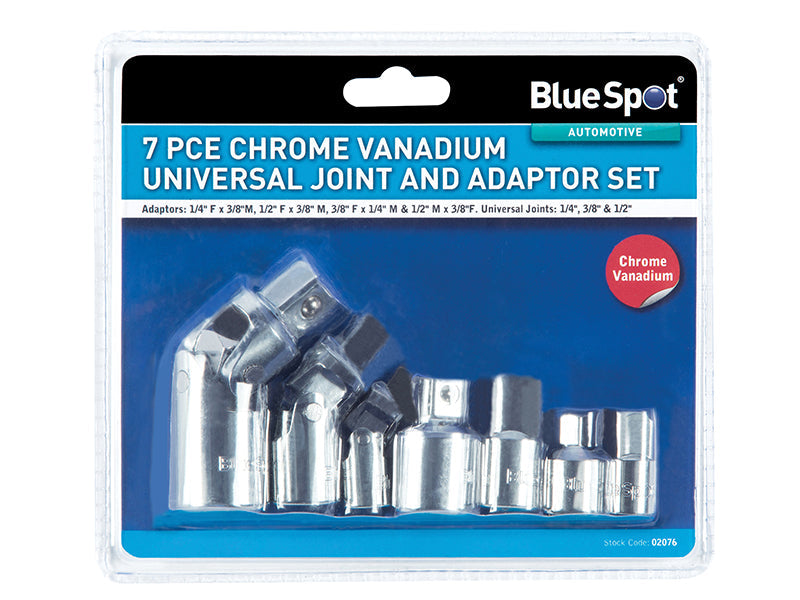 BlueSpot Tools Universal Joint & Adaptor Set, 7 Piece