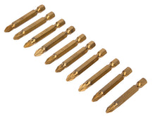 Load image into Gallery viewer, BlueSpot Tools Titanium Coated Screwdriver Bits PZ2 x 50mm (Pack 10)