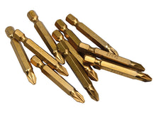 Load image into Gallery viewer, BlueSpot Tools Titanium Coated Screwdriver Bits PZ2 x 50mm (Pack 10)