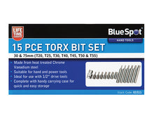 Load image into Gallery viewer, BlueSpot Tools TORX Bit Set, 15 Piece