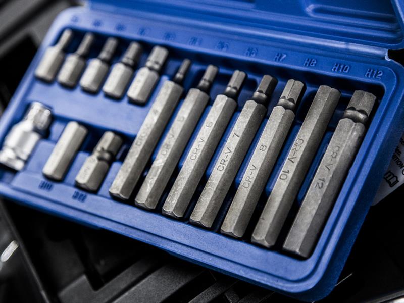 BlueSpot Tools Hex Bit Set, 15 Piece