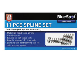 BlueSpot Tools Spline Bit Set, 11 Piece
