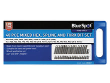 Load image into Gallery viewer, BlueSpot Tools Mixed Hex Spline &amp; TORX Bit Set, 40 Piece