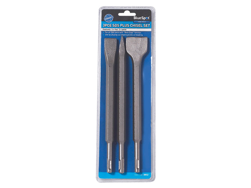 BlueSpot Tools SDS Plus Chisel Set, 3 Piece