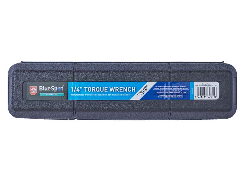 BlueSpot Tools Torque Wrench 1/4in Drive 2-24Nm