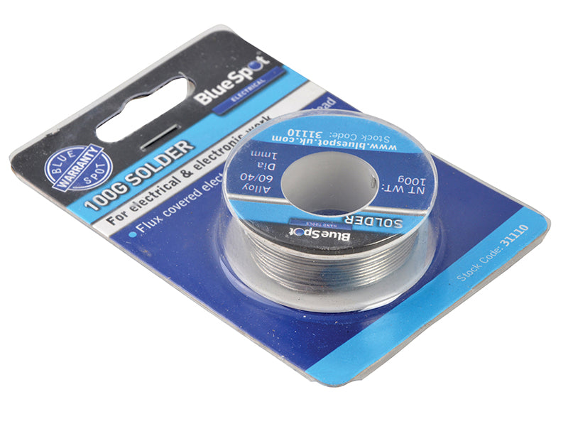 BlueSpot Tools Flux Covered Solder 100g 60/40