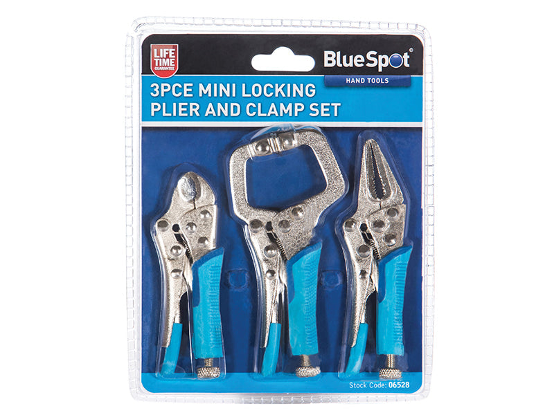 BlueSpot Tools Mini Locking Pliers Set, 3 Piece