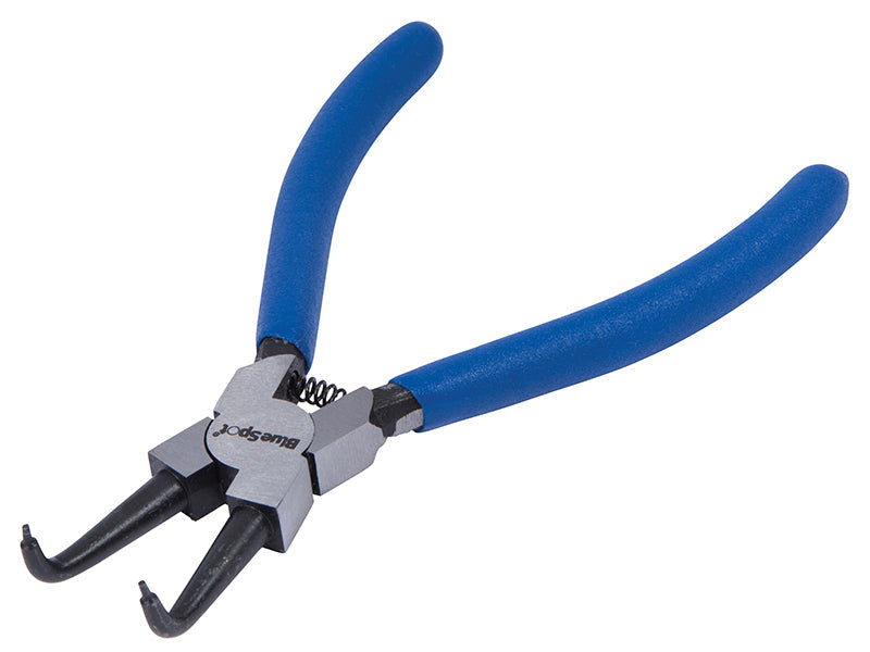 BlueSpot Tools Circlip Pliers Internal Bent 90‚Å∞ Tip 150mm (6in)