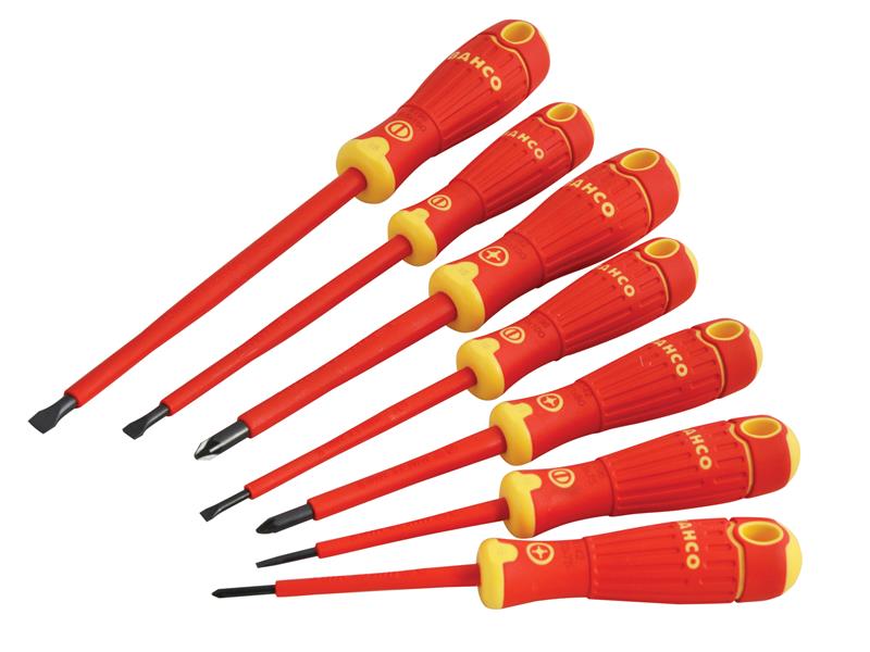 Bahco B220.017 BAHCOFIT Insulated Screwdriver Set, 7 Piece