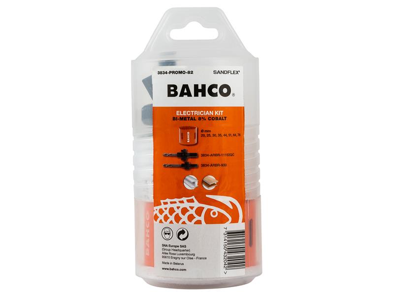 Bahco Electrician's Bi-Metal Holesaw Set, 10 Piece