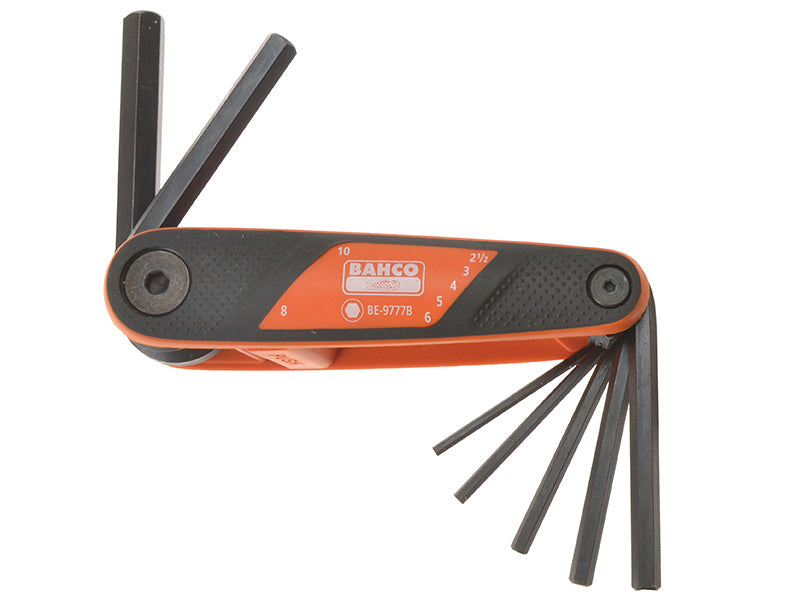 Bahco BE-9777B Hexagon Key Folding Set, 7 Piece