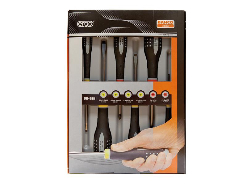 Bahco BE-9881 ERGO™ Screwdriver Set, 6 Piece