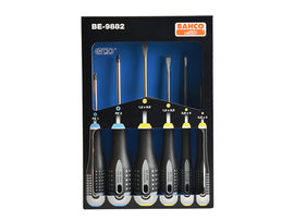 Bahco BE-9882 ERGO™ Screwdriver Set, 6 Piece