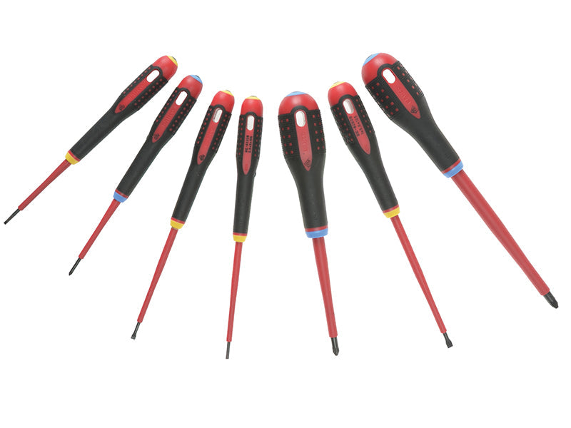 Bahco BE-9888S ERGO™ VDE Insulated Screwdriver Set, 7 Piece