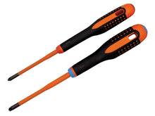 Load image into Gallery viewer, Bahco BE-9890SL ERGO™ Slim VDE Insulated Screwdriver Set, 2 Piece