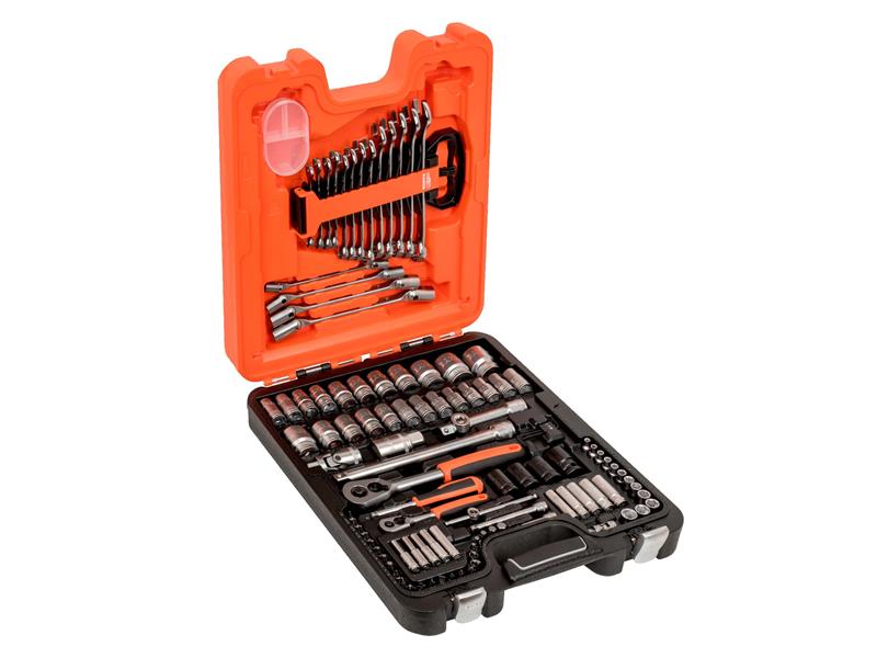 Bahco S106 1/4in &1/2in DriveSocket & Spanner Set, 106 Piece