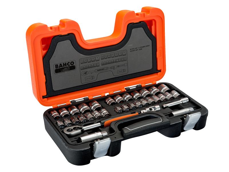 Bahco S380 3/8in Drive Socket Set, 38 Piece