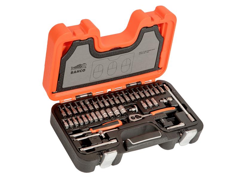 Bahco S460 1/4in Drive Socket Set, 46 Piece