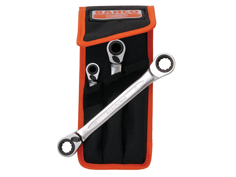 Bahco S4RM Series Reversible Ratchet Spanner Set