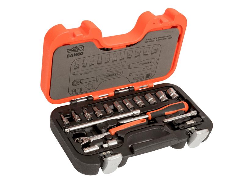 Bahco SL65 1/4in Drive Slim Socket Set, 65 Piece