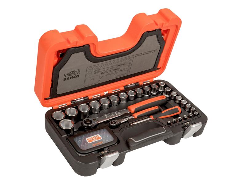 Bahco SL79 1/4in & 1/2in Drive Slim Socket Set, 79 Piece