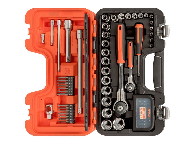 Bahco SW79 1/4in & 1/2in Drive Swivel Socket Set, 79 Piece