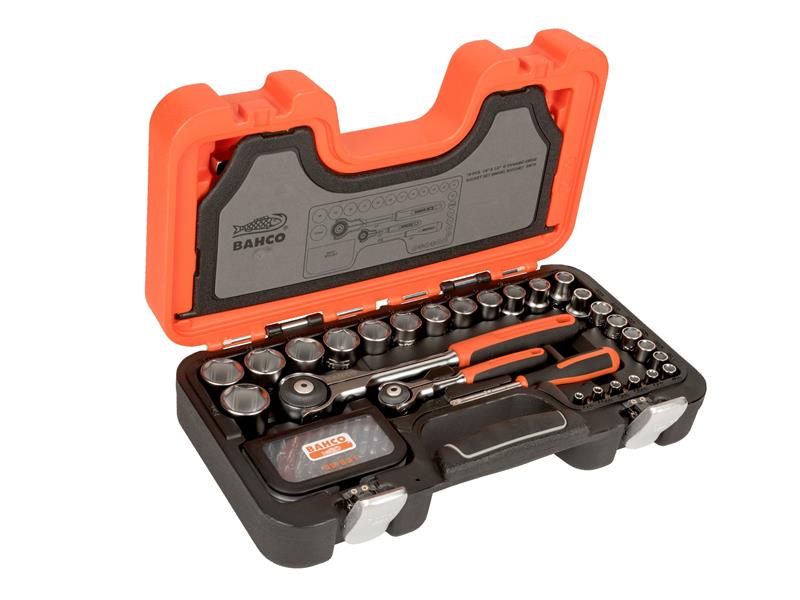 Bahco SW79 1/4in & 1/2in Drive Swivel Socket Set, 79 Piece