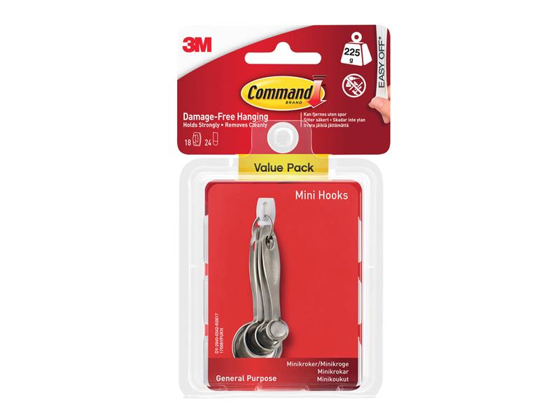 Command™ White Mini Hooks