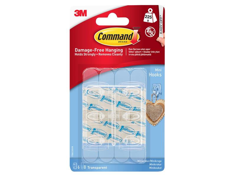 Command™ Clear Mini Hooks