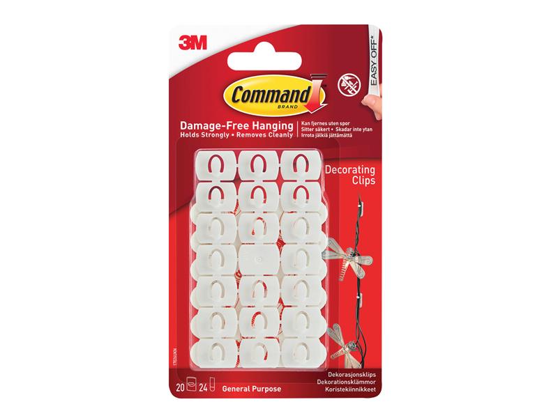 Command™ White Decorating Clips