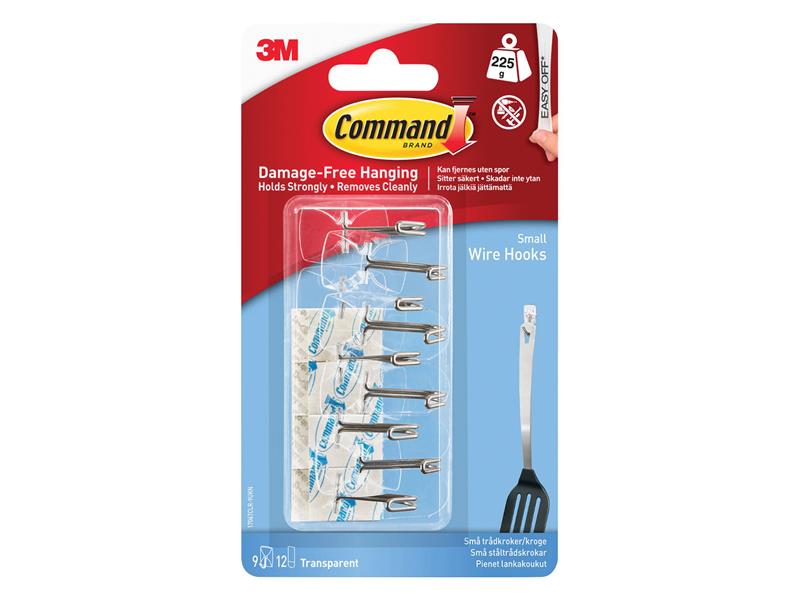 Command™ Clear Wire Hooks Value Pack (Pack 9)